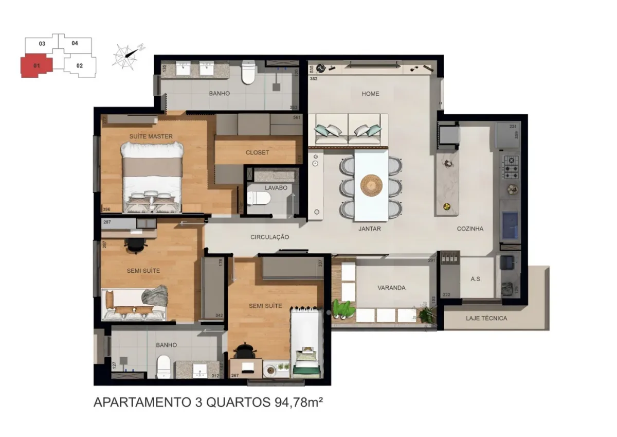 APARTAMENTO 3 QTOS I SUÍTE I CASTELO — foto 16